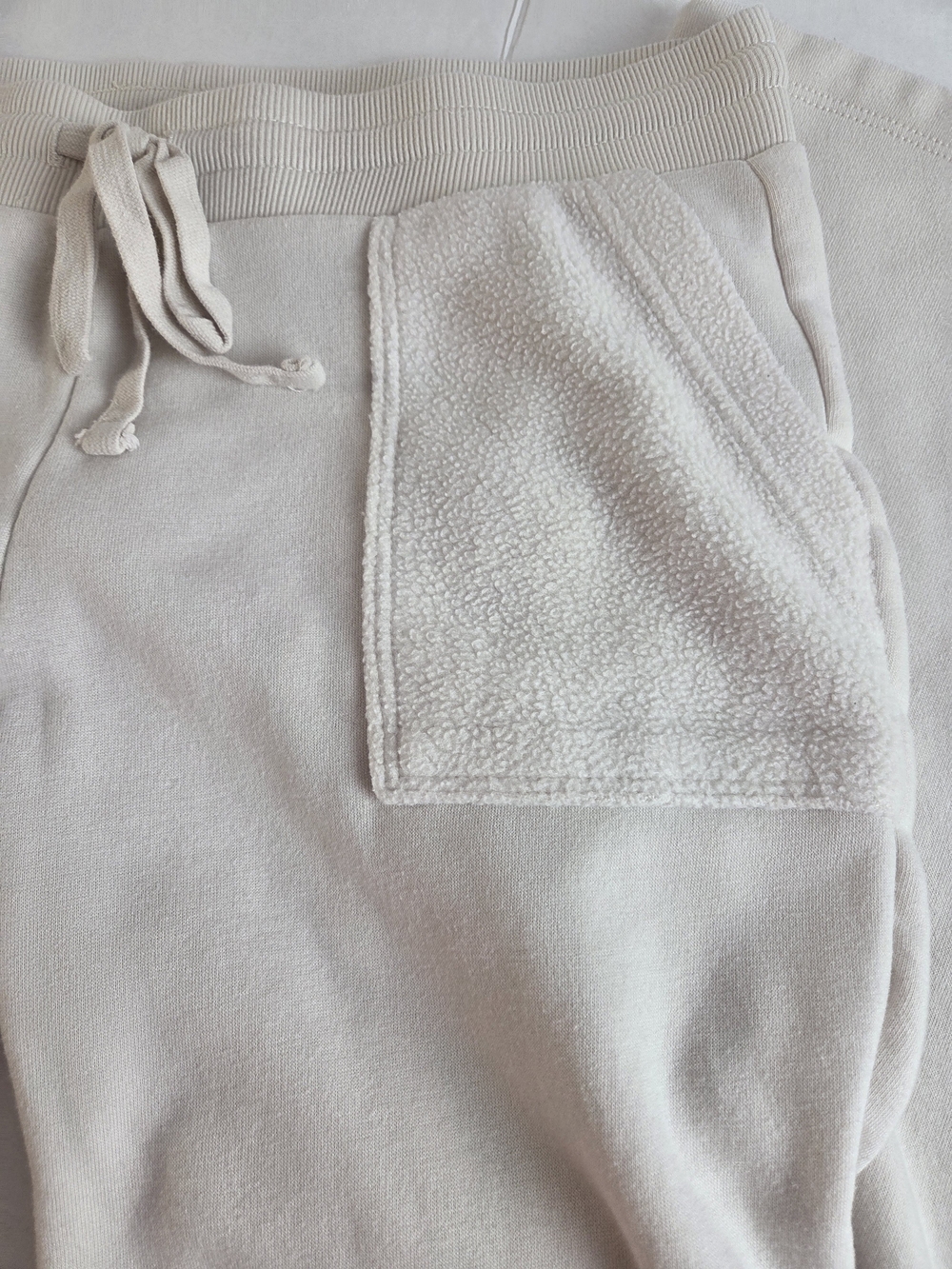 No Boundaries Cream Drawstring Wide-Leg Track Pants - Picture 3 of 11